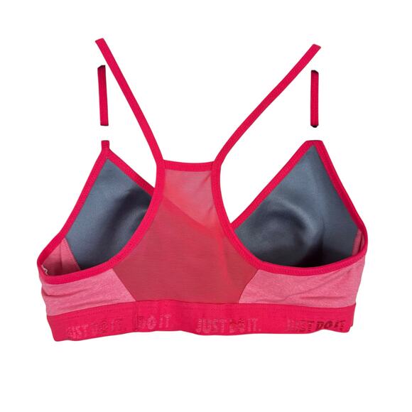 Nike Pink Heather Mesh Unpadded Lightweight Athletic Racerback Bra Size S - Picture 2 of 7